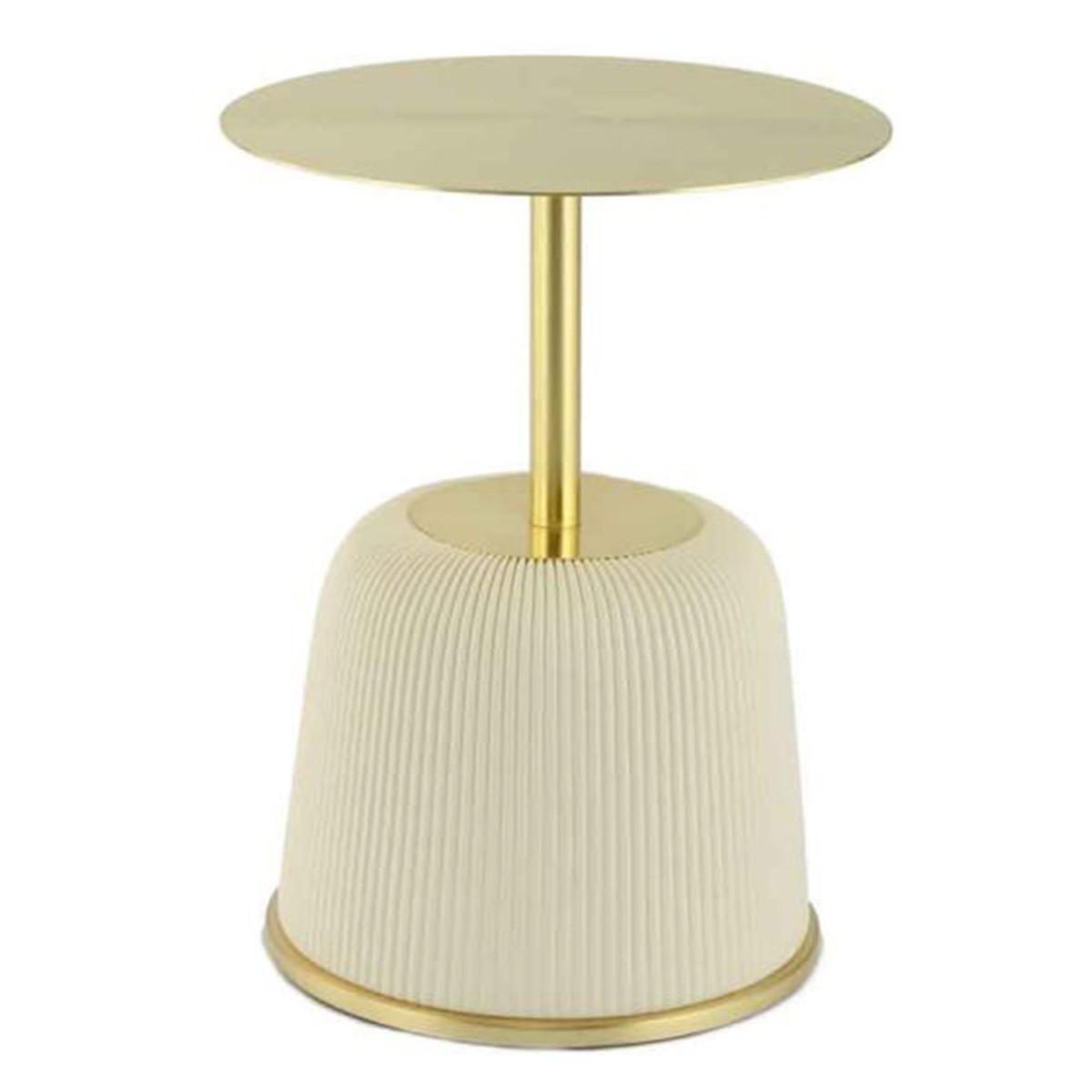 Paris Prix Table d'appoint design  jokai  60cm crème & or