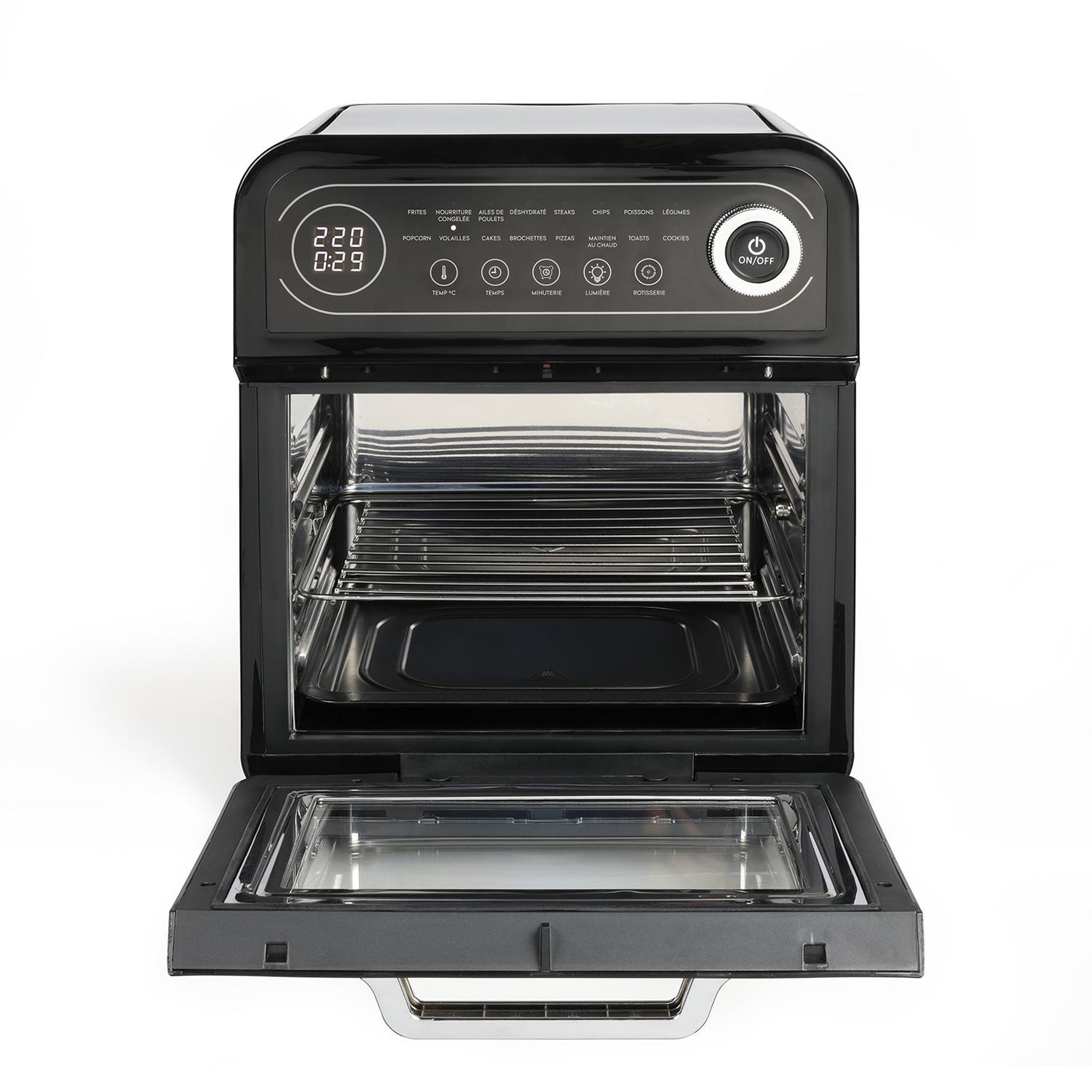 Voir la diapositive 3 : LIVOO Four à air chaud 12l 1600w noir - DOC255