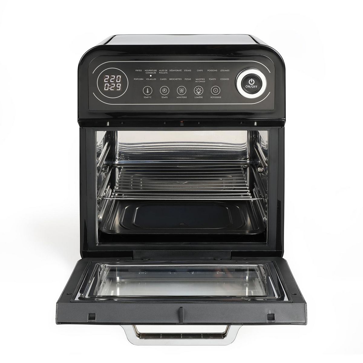 LIVOO Four à air chaud 12l 1600w noir - doc255