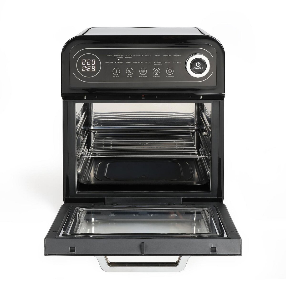 LIVOO Four à air chaud 12l 1600w noir - doc255