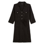 Voir la diapositive 3 : IN EXTENSO Robe chemise ceinturée noire femme