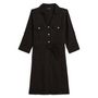 Voir la diapositive 3 : IN EXTENSO Robe chemise ceinturée noire femme
