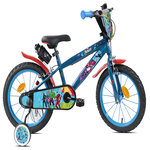 Avengers Vélo enfant 16'' AVENGERS de Marvel (100 cm à 125 cm) avec 2 freins, plaque avant décorative, stabilisateurs et bidon arrière.