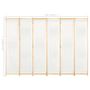 Voir la diapositive 6 : VIDAXL Cloison de separation 6 panneaux Creme 240 x 170 x 4 cm Tissu