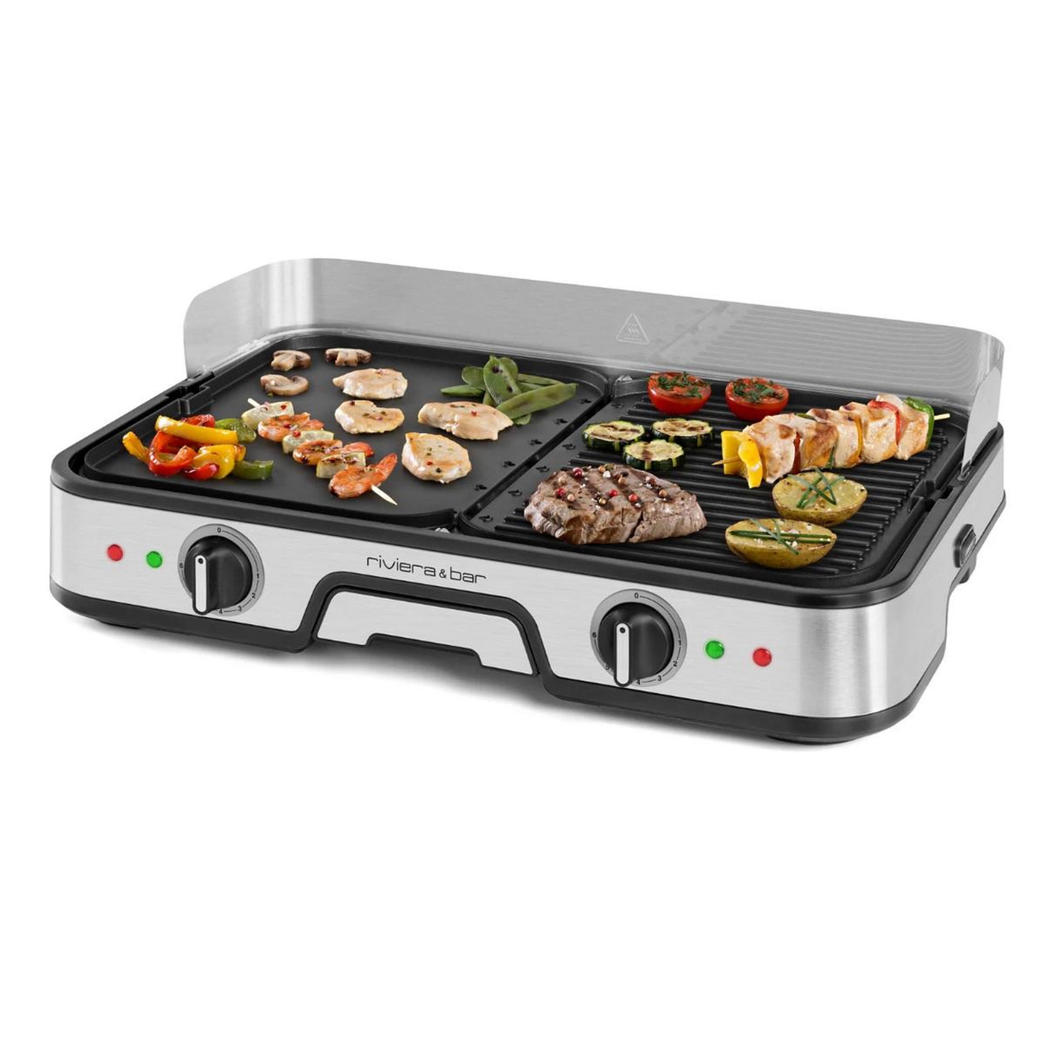 Voir la diapositive 2 : Riviera & Bar Plancha gril électrique 2000w 45.5x29 cm - QPL525