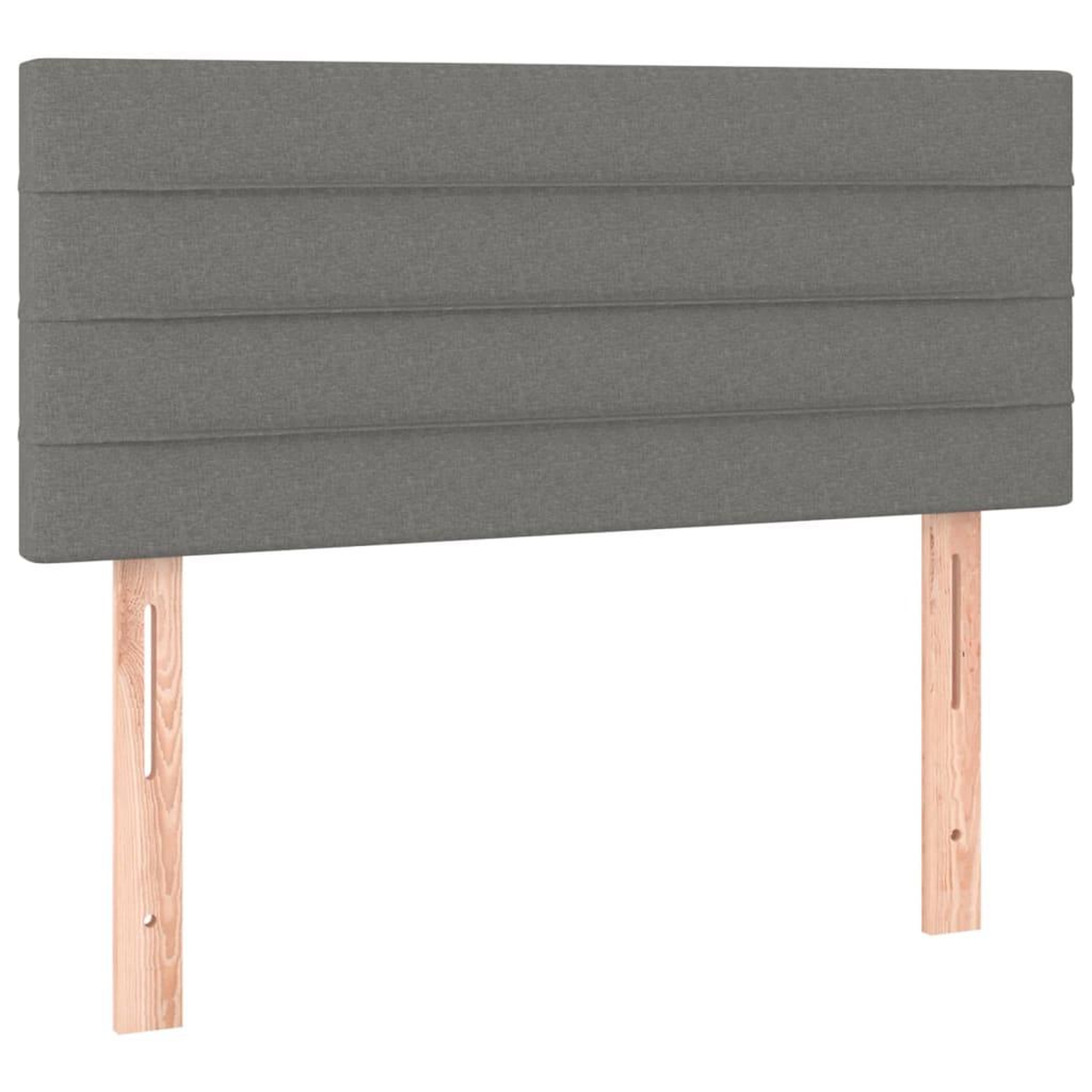 Voir la diapositive 4 : VIDAXL Tete de lit a LED Gris fonce 90x5x78/88 cm Tissu