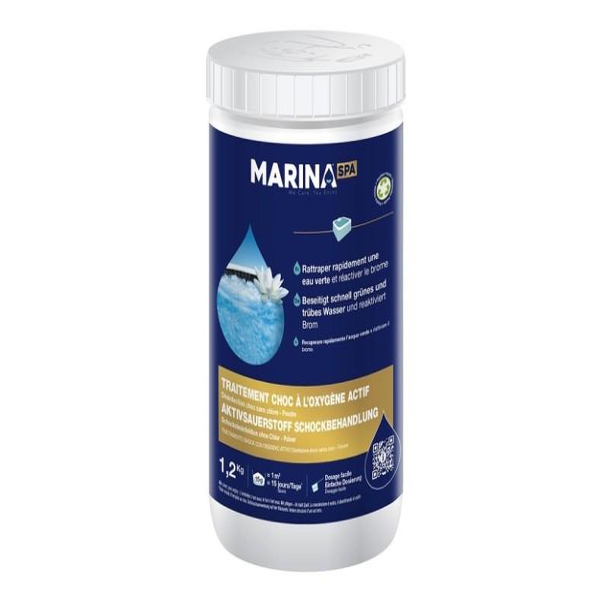 MARINA Choc à l'oxygène actif sans chlore pour spa 1,20 kg - marina spa