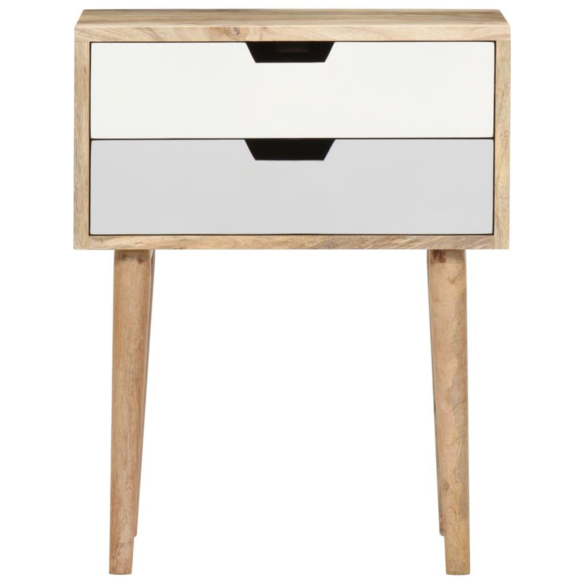 Voir la diapositive 3 : VIDAXL Table de chevet 47x35x59 cm bois de manguier massif