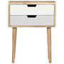 Voir la diapositive 3 : VIDAXL Table de chevet 47x35x59 cm Bois de manguier massif