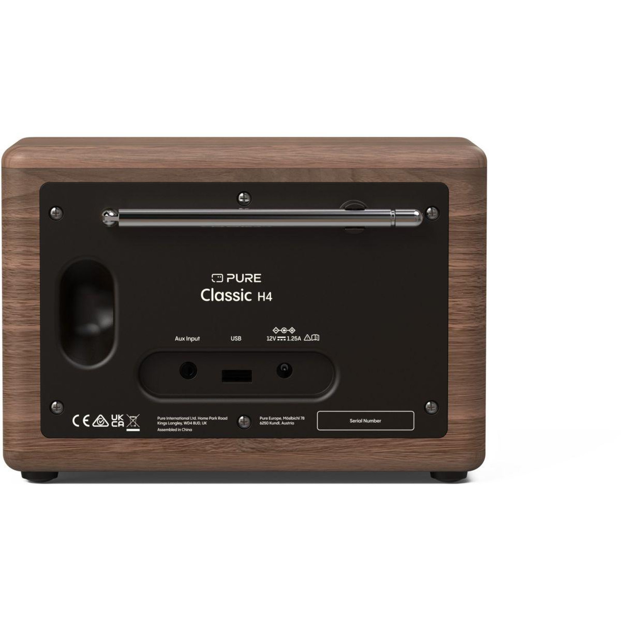 Voir la diapositive 3 : PURE Radio DAB Classic H4 Coffee Black/Walnut