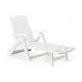 Voir la diapositive 5 : IPAE-PROGARDEN Chaise longue IPAE Progarden Zircone Pliable Avec des roues Blanc polypropylène (72 x 195 x 101 cm)