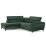 Voir la diapositive 4 : LISA DESIGN Marlo - canapé d'angle gauche 5 places convertible avec coffre et têtières en velours texturé