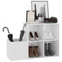 Voir la diapositive 4 : VIDAXL Armoire a chaussures d'entree blanc brillant bois ingenierie
