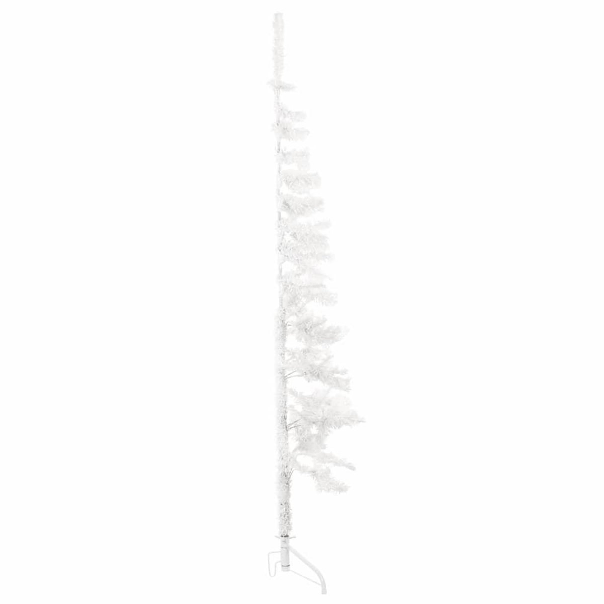 VIDAXL Demi sapin de Noël artificiel mince avec support Blanc 180 cm