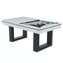 CONCEPT USINE Table multi-jeux 3 en 1 billard et ping-pong en bois blanc DENVER