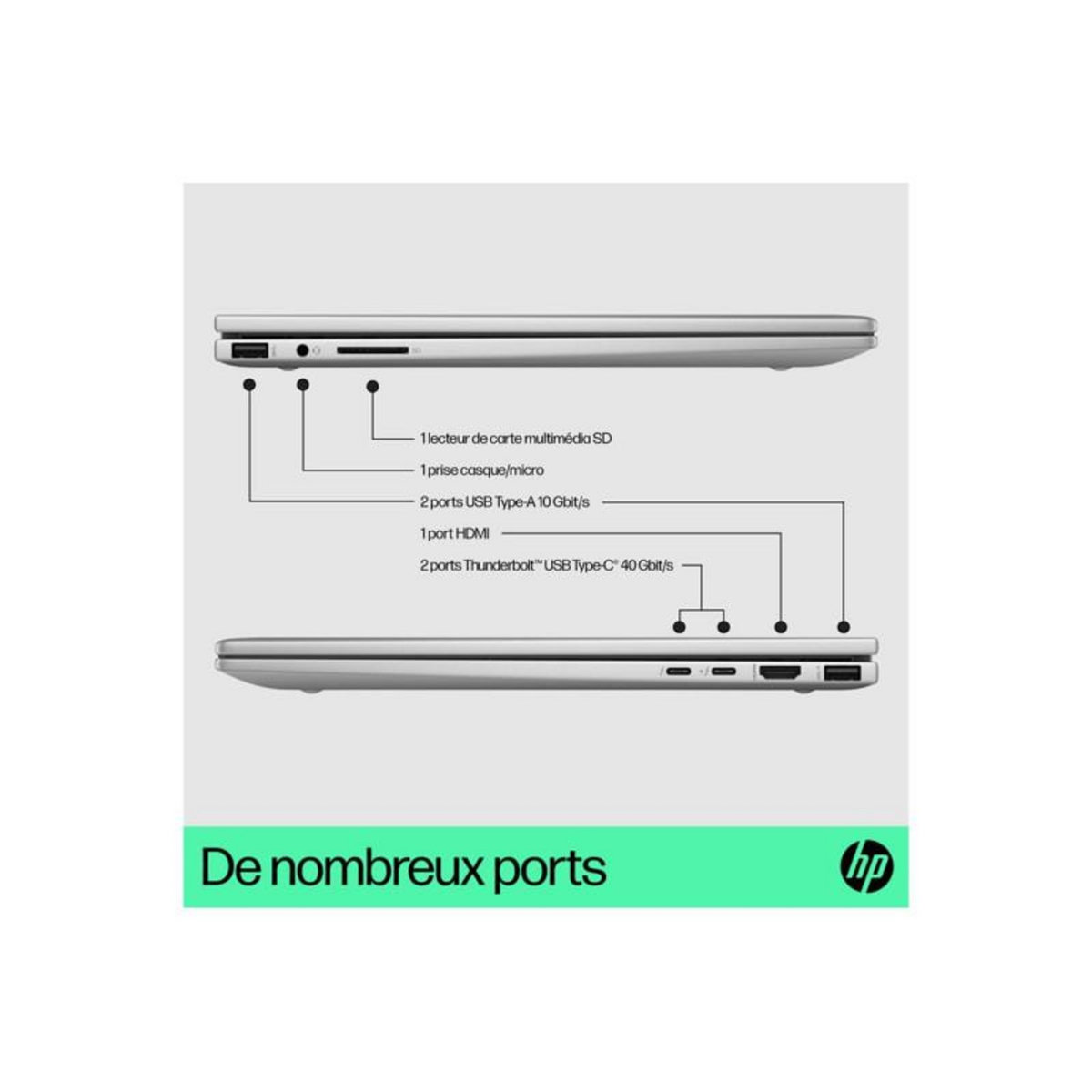 HP PC Hybride PC 2 en 1 Hp Envy x360 2 in 1 Laptop 15.6 FHD Intel Core i5 1335U RAM 16 Go LPDDR5 512 Go SSD Intel Iris Xe