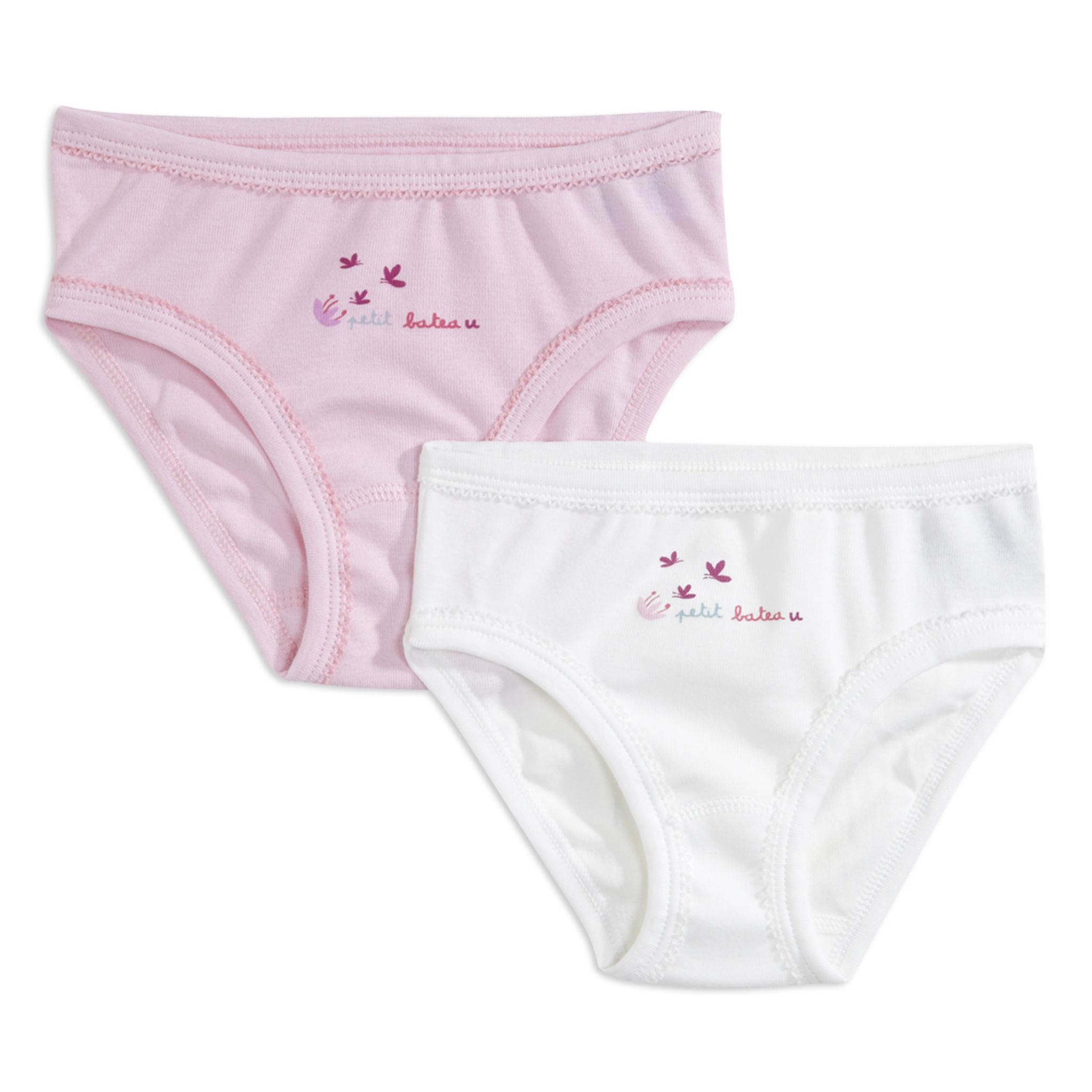 Petit Bateau Lot De 7 Culottes Fille En Coton - Confort Doux Et Picots