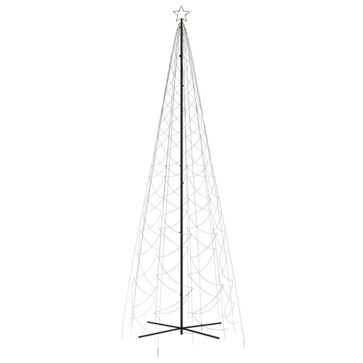 VIDAXL Arbre de Noël cone 1400 LED Blanc chaud 160x500 cm