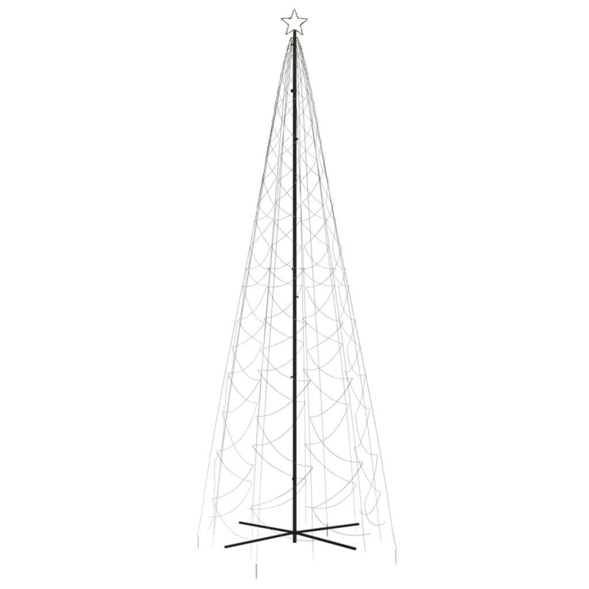 VIDAXL Arbre de Noël cone 1400 LED Blanc chaud 160x500 cm