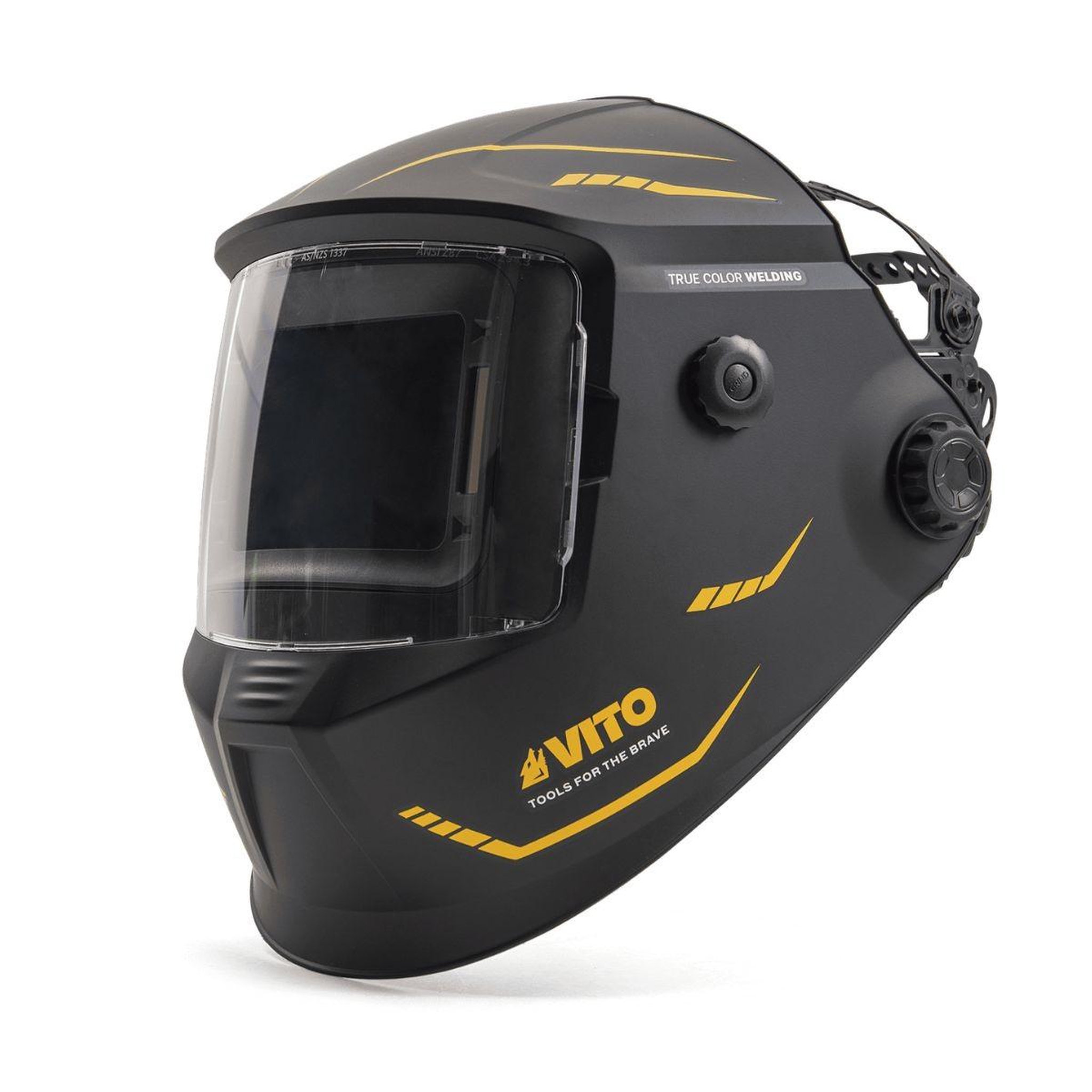 VITO Masque de soudure Electronique True Color Din 4-13 Cagoule de soudage MIG MAG TIG MMA Auto-obscurcissement VITO