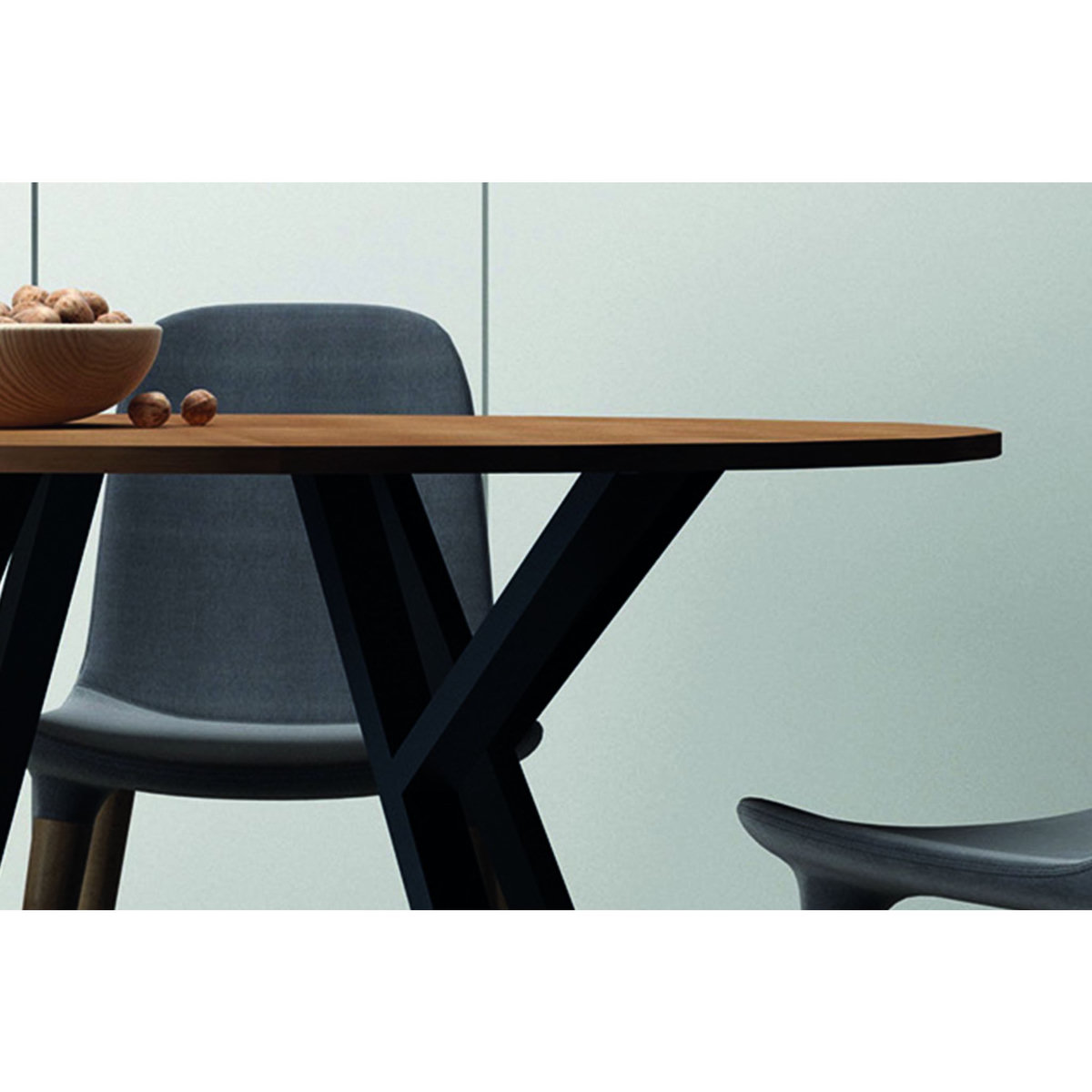 CONCEPT USINE Table ronde en bois 4 places WOODY