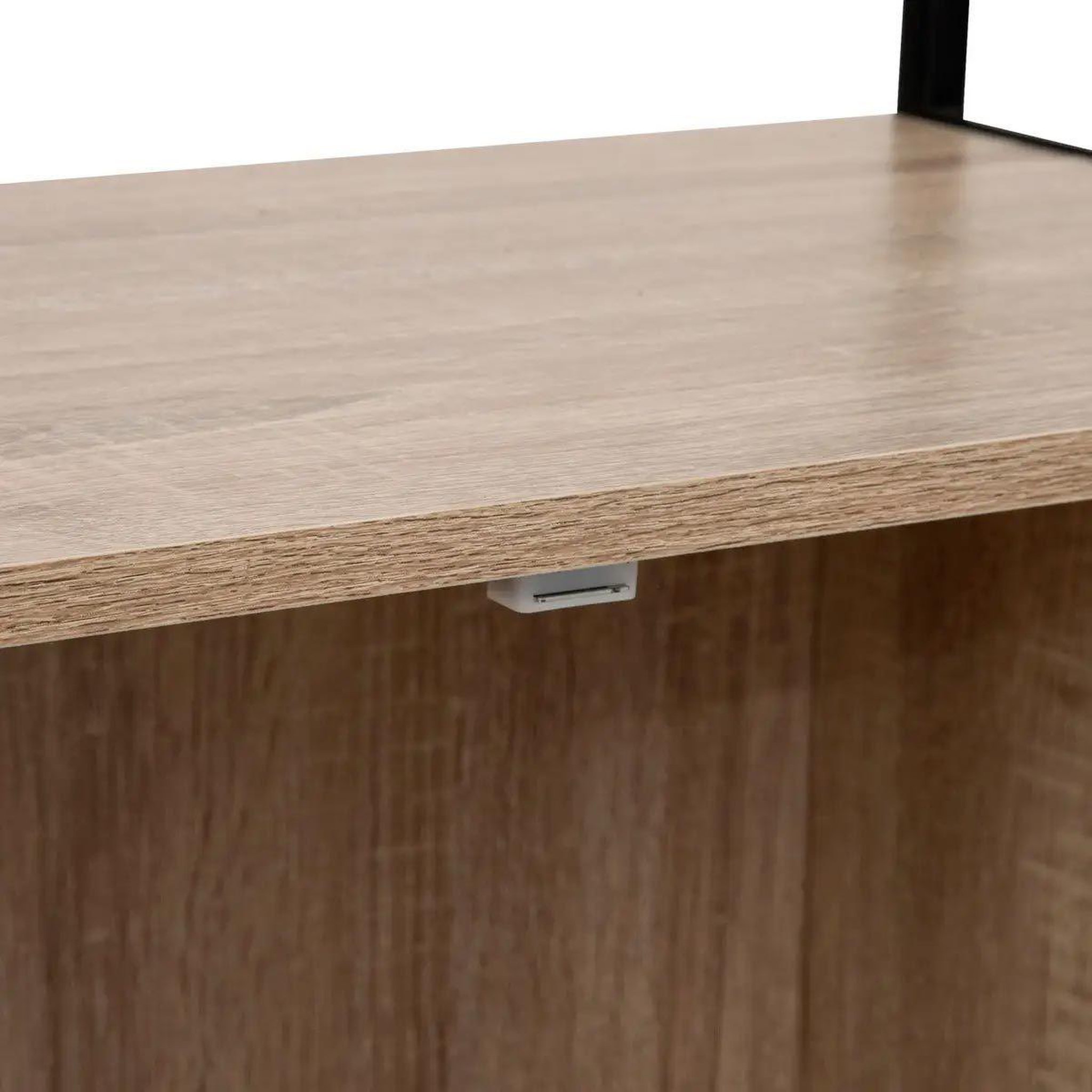 Voir la diapositive 3 : FIVE Étagère design 2 portes  aliaj  176cm naturel & noir