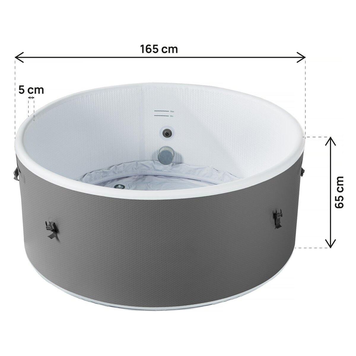 Habitat et Jardin Spa semi rigide   Venise  - 5 places - Blanc/Gris