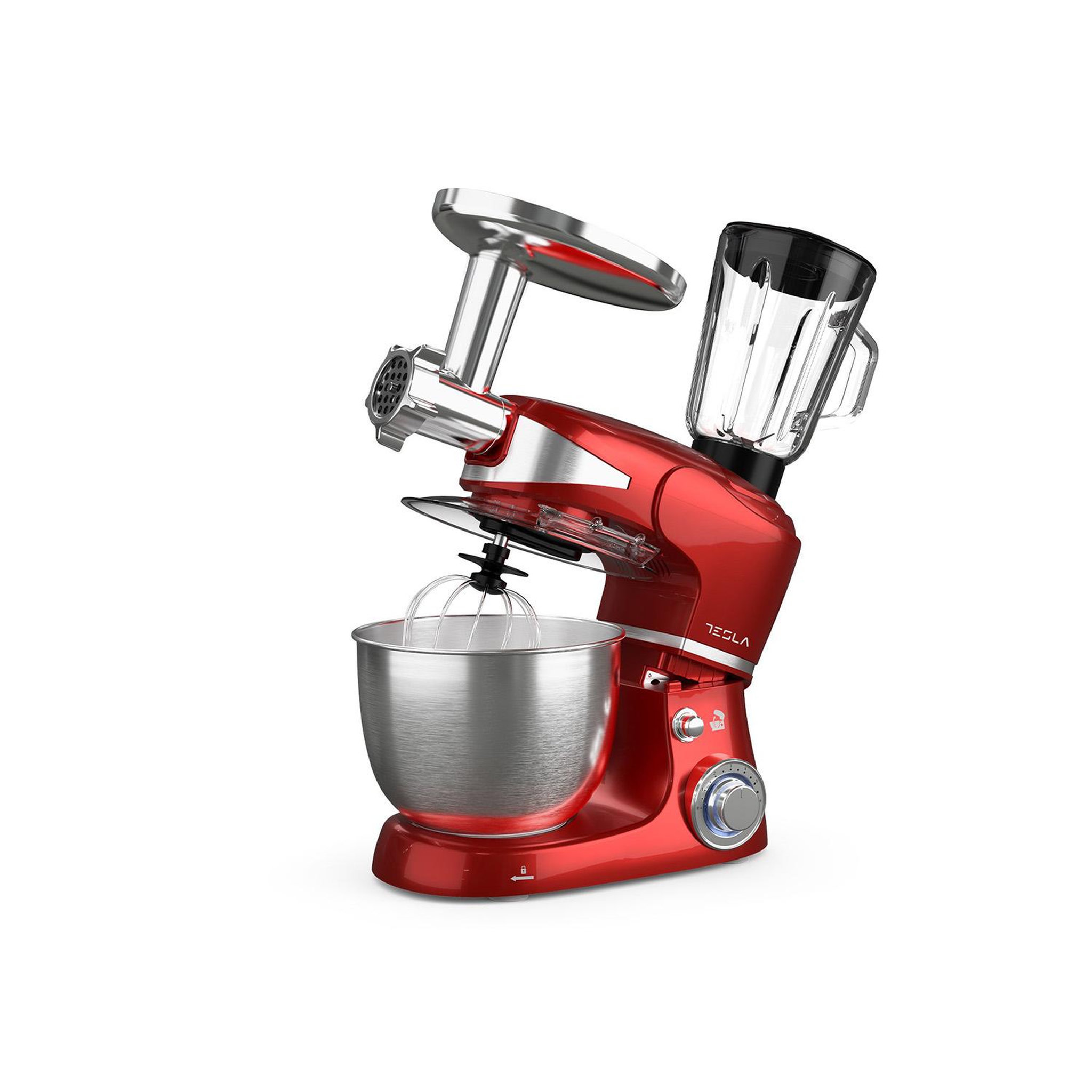 Voir la diapositive 4 : TESLA Robot pâtissier 1000w 5l rouge - kr600ra