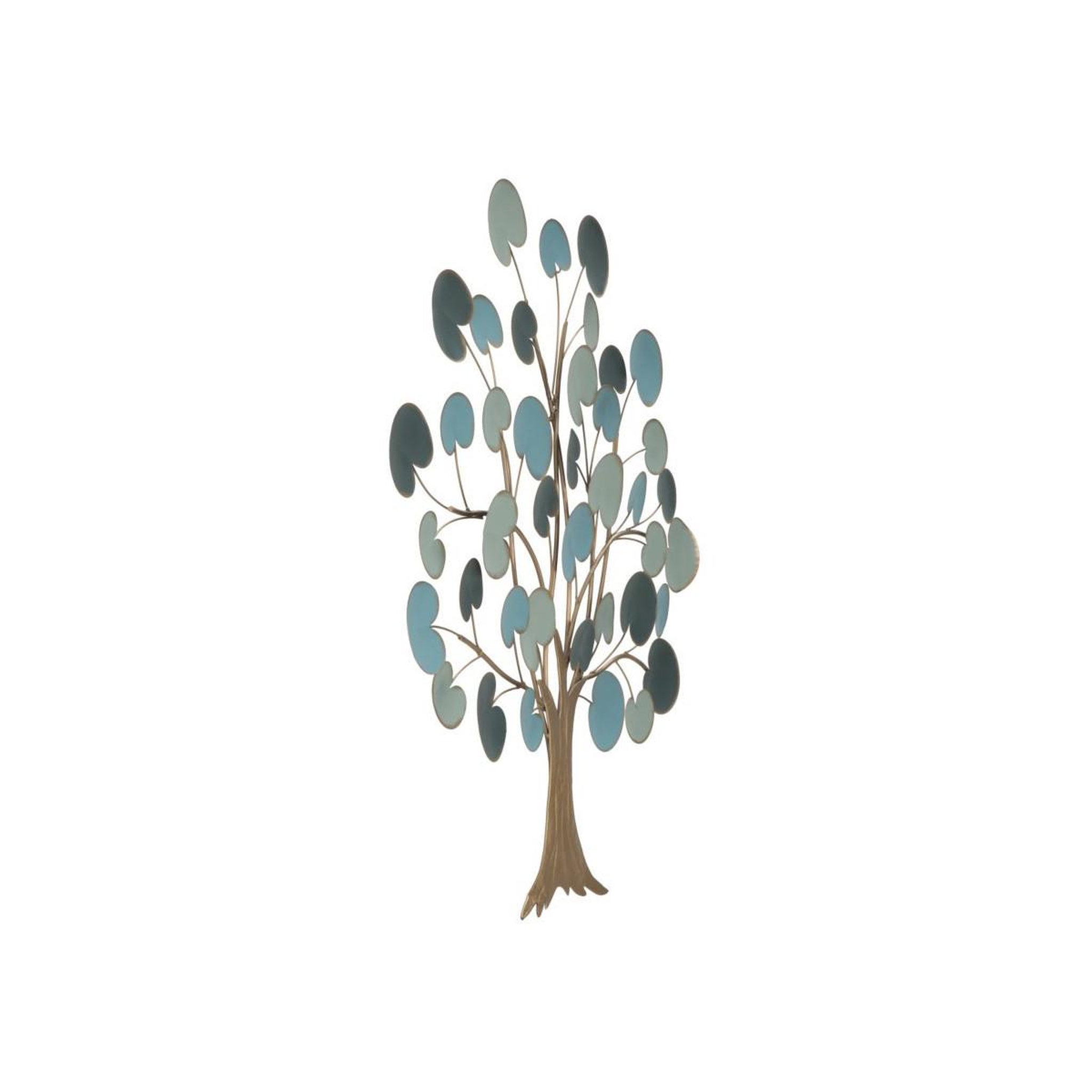 Voir la diapositive 2 : Paris Prix Décoration murale en métal  pommier  90cm bleu