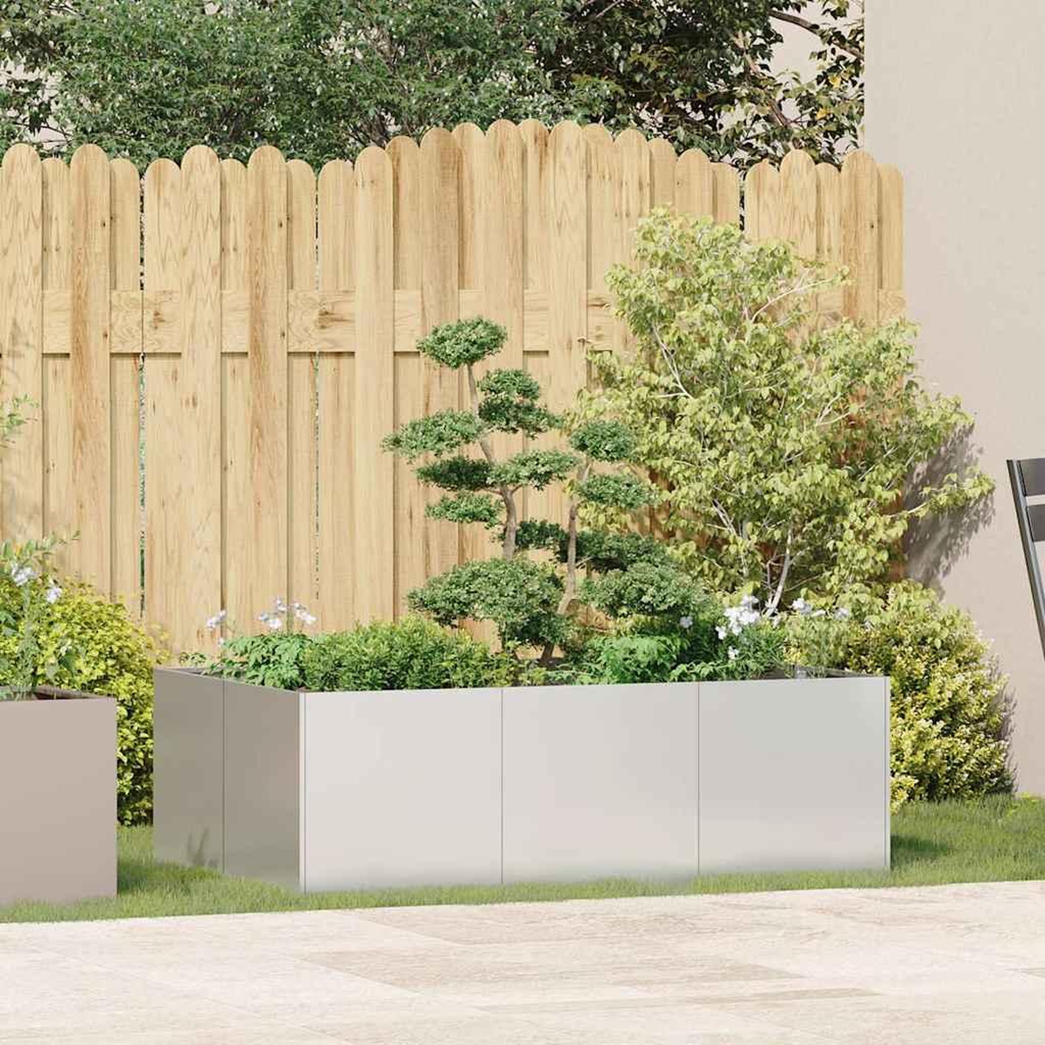 Voir la diapositive 3 : VIDAXL Jardiniere 120x80x40 cm acier inoxydable