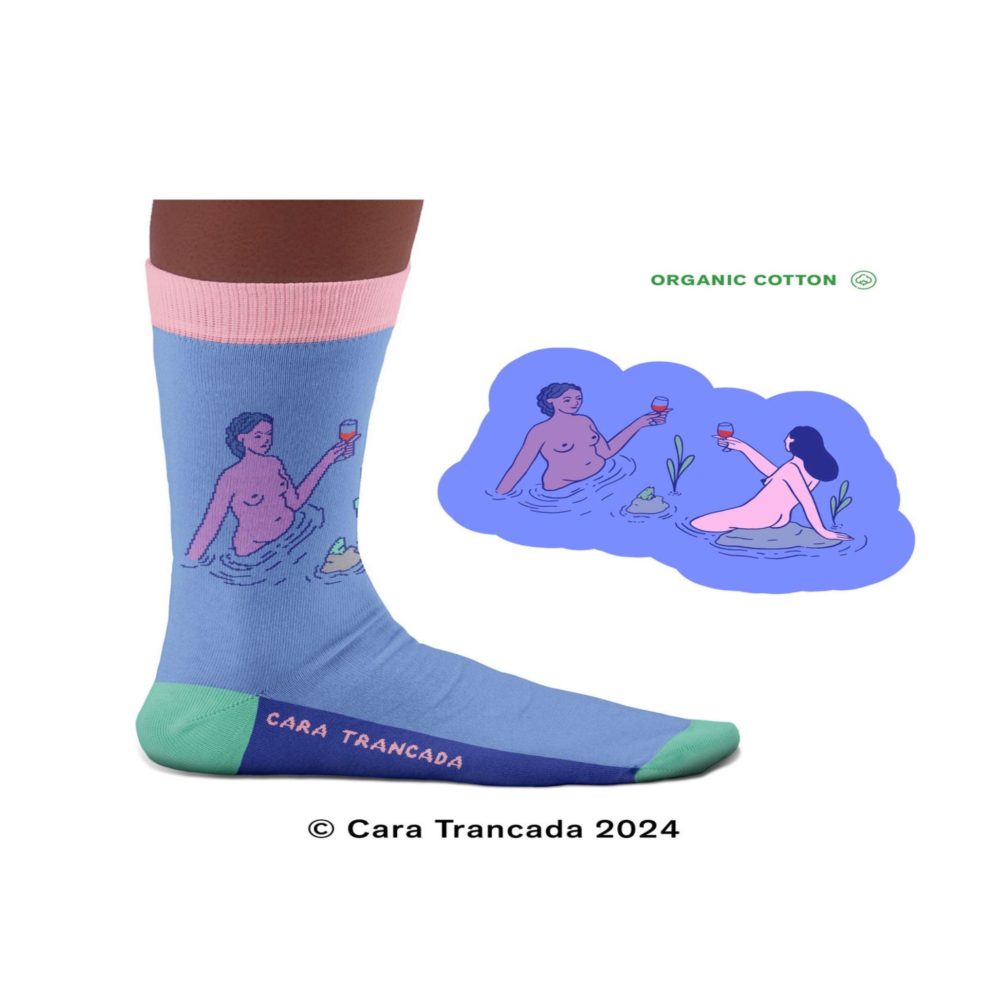 Voir la diapositive 2 : SOCK AFFAIRS Chaussettes coton bio conversations, cara trancada