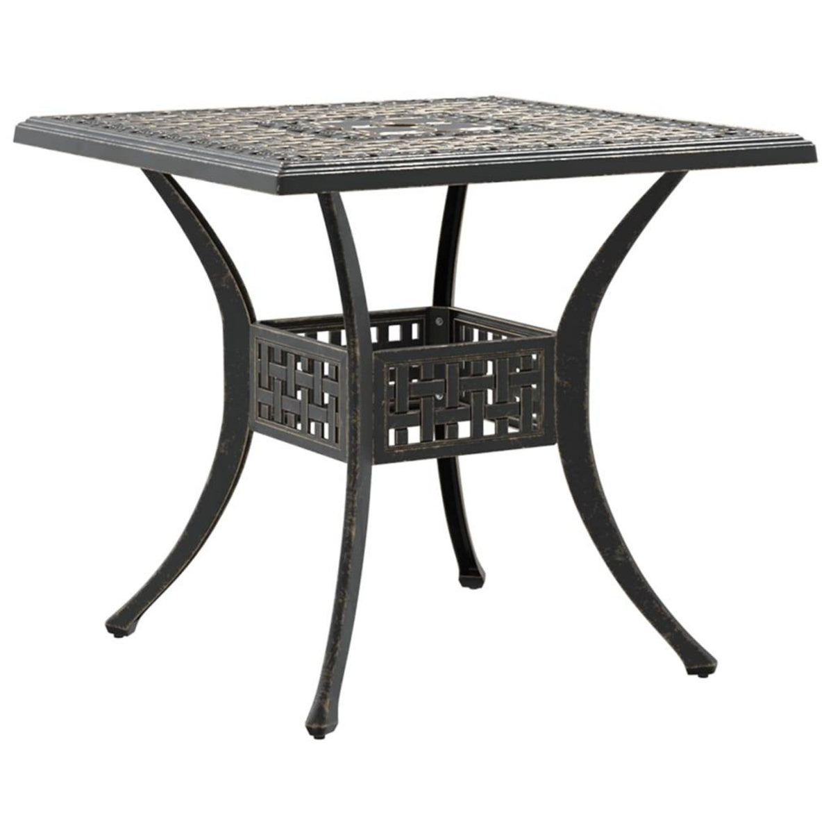 VIDAXL Table de jardin bronze 80x80x75 cm aluminium coule
