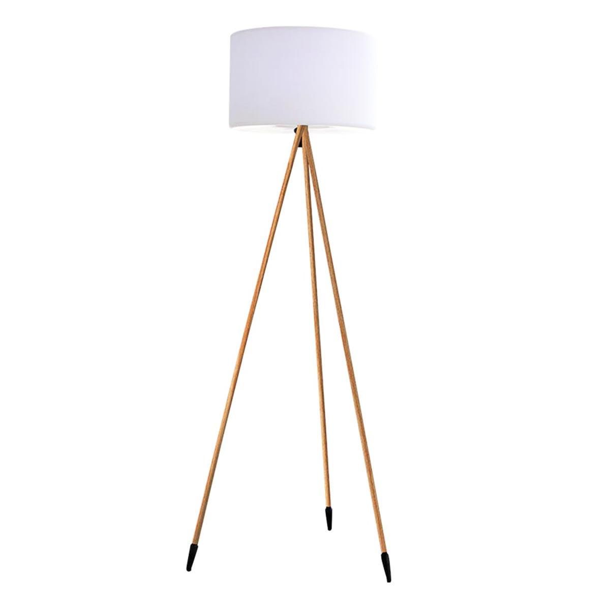 Lumisky Lampadaire extérieur sans fil TAMBOURY Bois Polyéthylène H155CM