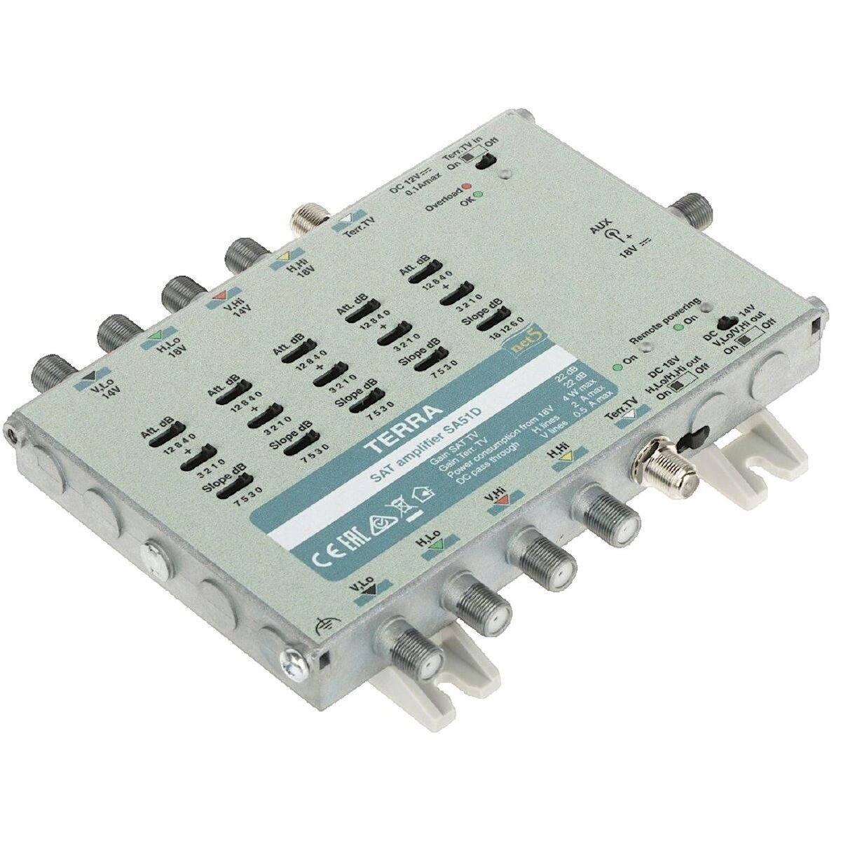 Terraillon Amplificateur Terra SA-51D avec 5 entrées et boîtier blindé