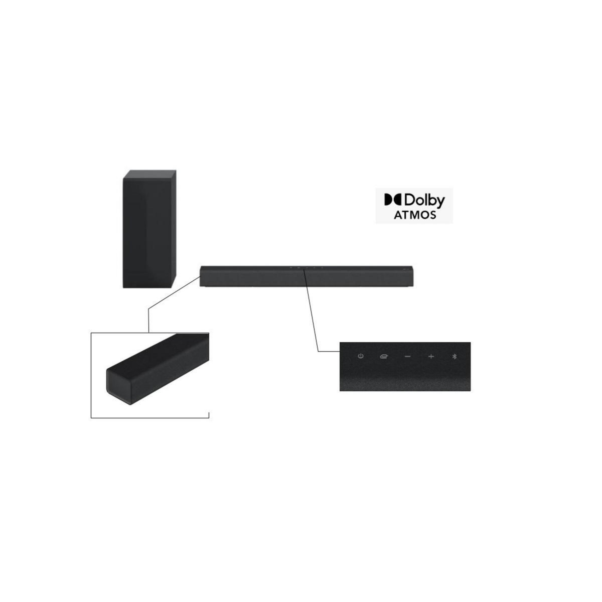 LG Barre de son 2.1 300w bluetooth noir - S60Q