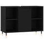 Voir la diapositive 2 : VIDAXL Armoire de salle de bain noir 80x33x60 cm bois d ingénierie