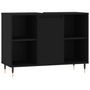 Voir la diapositive 2 : VIDAXL Armoire de salle de bain noir 80x33x60 cm bois d ingénierie