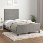 VIDAXL Cadre de lit sans matelas gris clair 120x200 cm velours