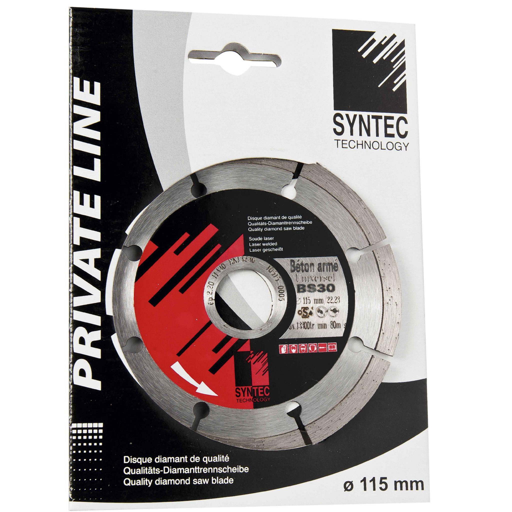 Voir la diapositive 2 : SYNTEC TECHNOLOGY Disque diamant à segment Ø 115 m