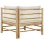 Voir la diapositive 5 : VIDAXL Salon de jardin 2 pcs avec coussins blanc creme bambou