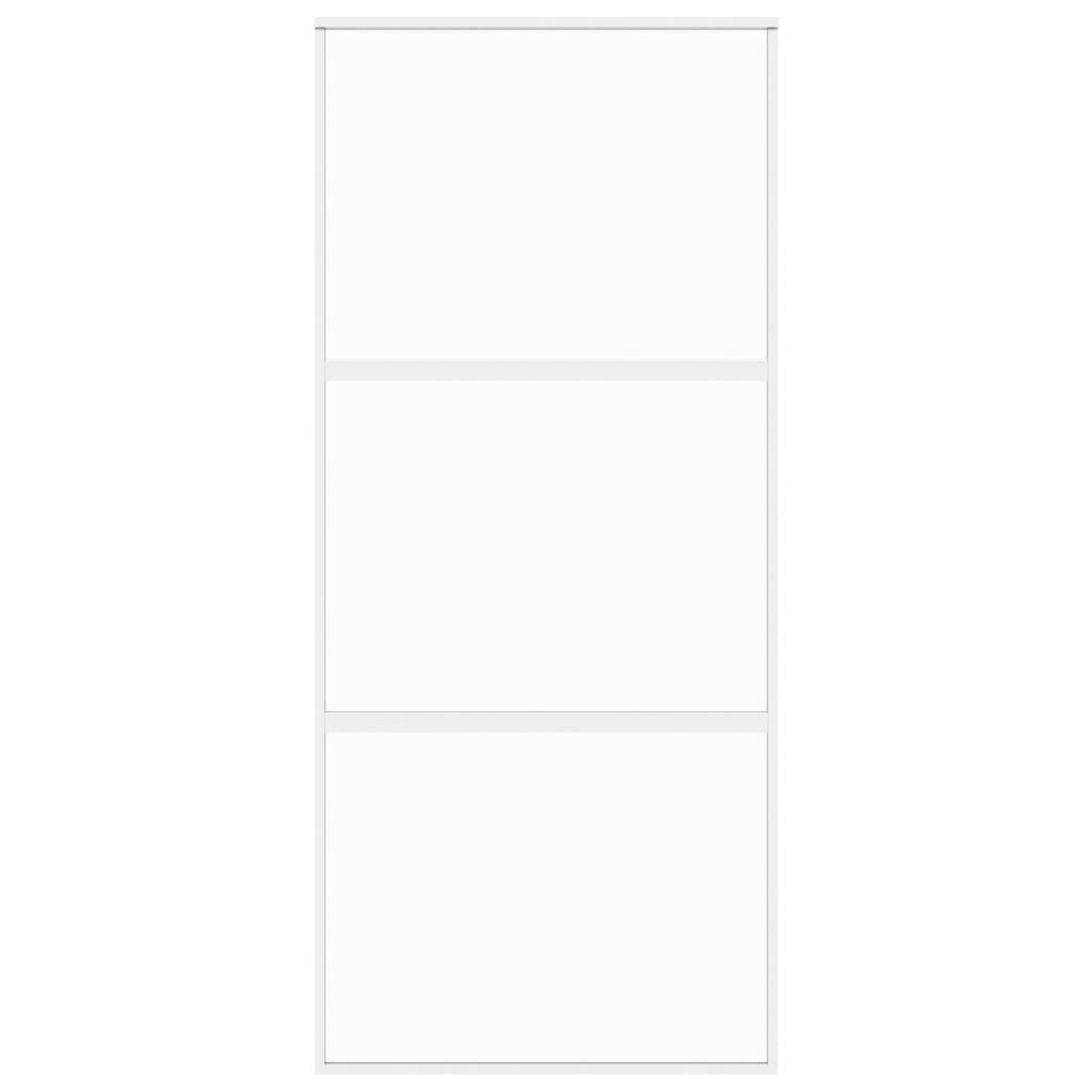 Voir la diapositive 4 : VIDAXL Porte coulissante blanc 90x205 cm verre trempe aluminium
