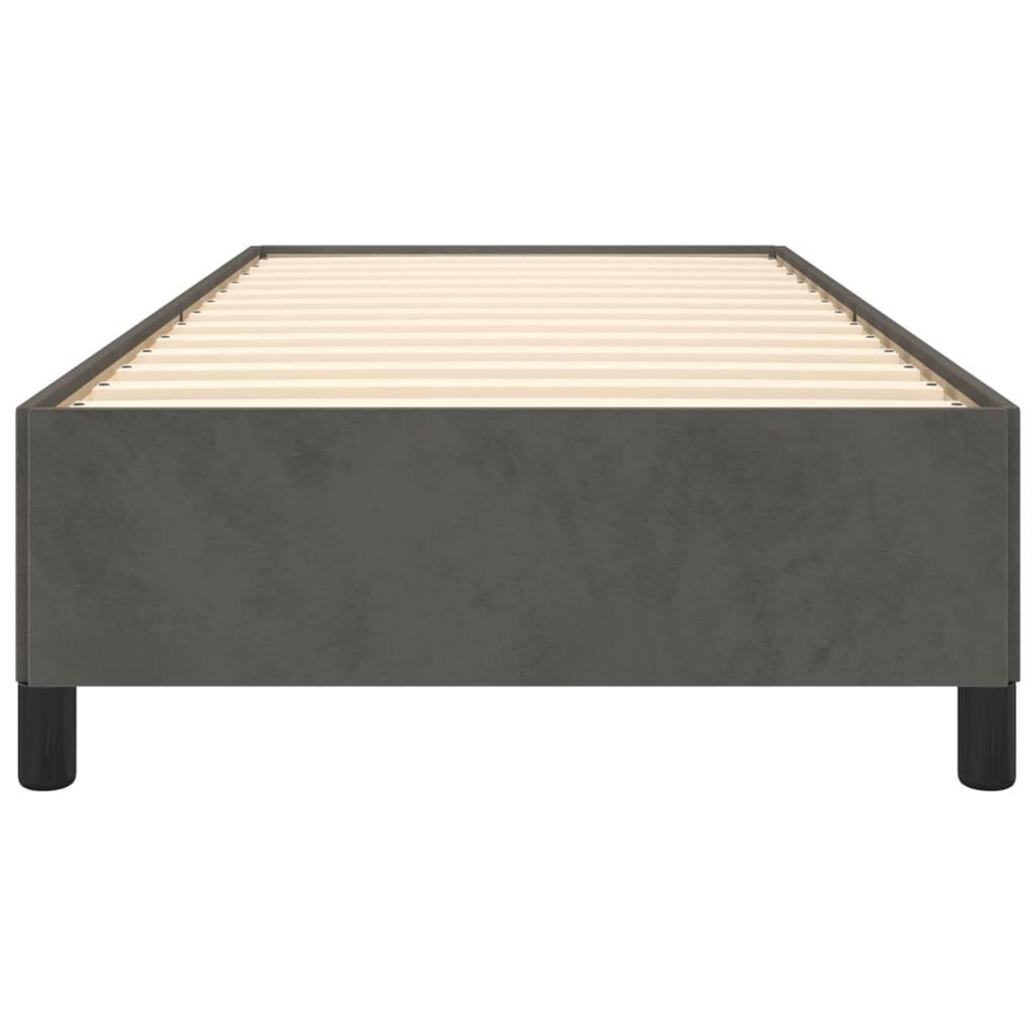 Voir la diapositive 5 : VIDAXL Cadre de lit sans matelas gris fonce 90x200 cm velours