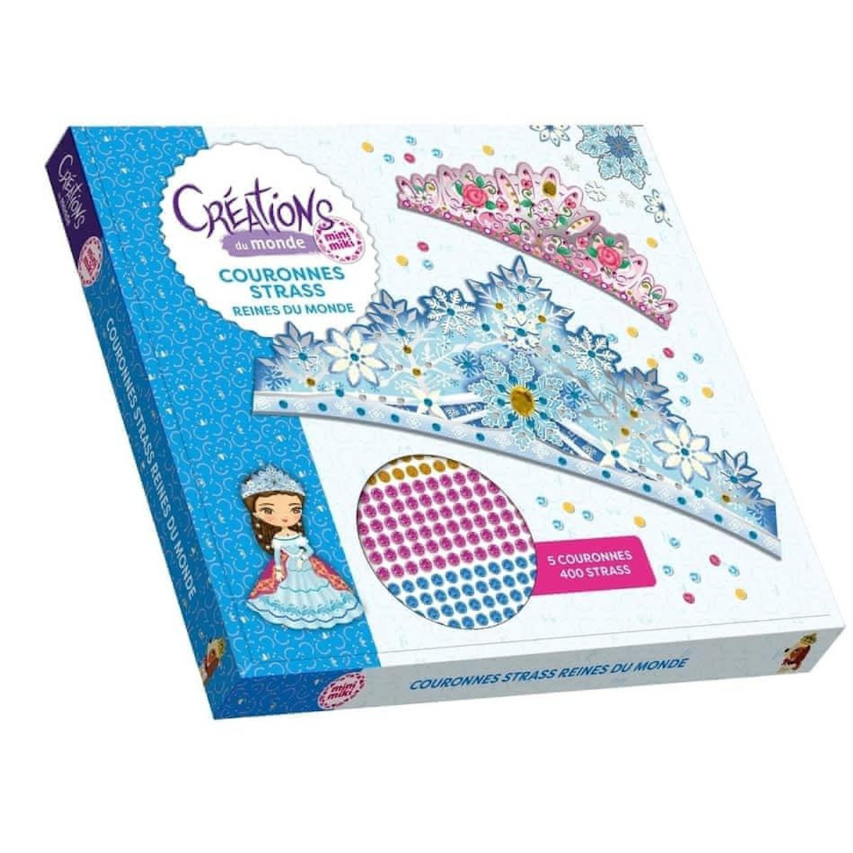 COURONNES STRASS REINES DU MONDE. COFFRET AVEC 5 COURONNES ET 400 STRASS, Camel Julie