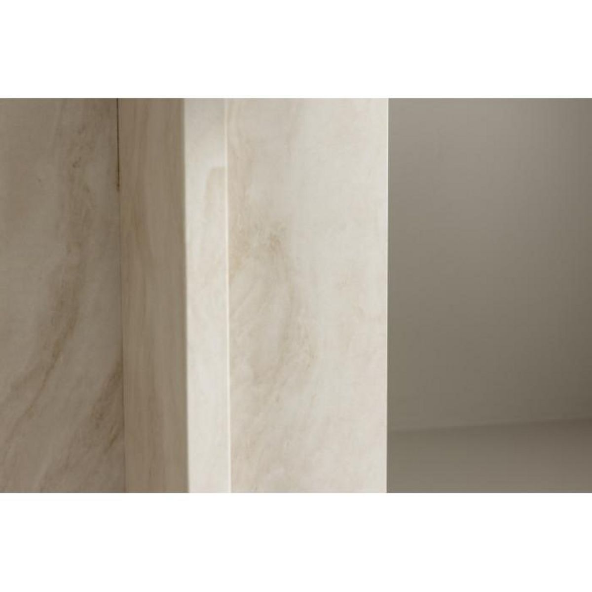 Paris Prix Table d'Appoint Effet Marbre  Alesund  75cm Beige