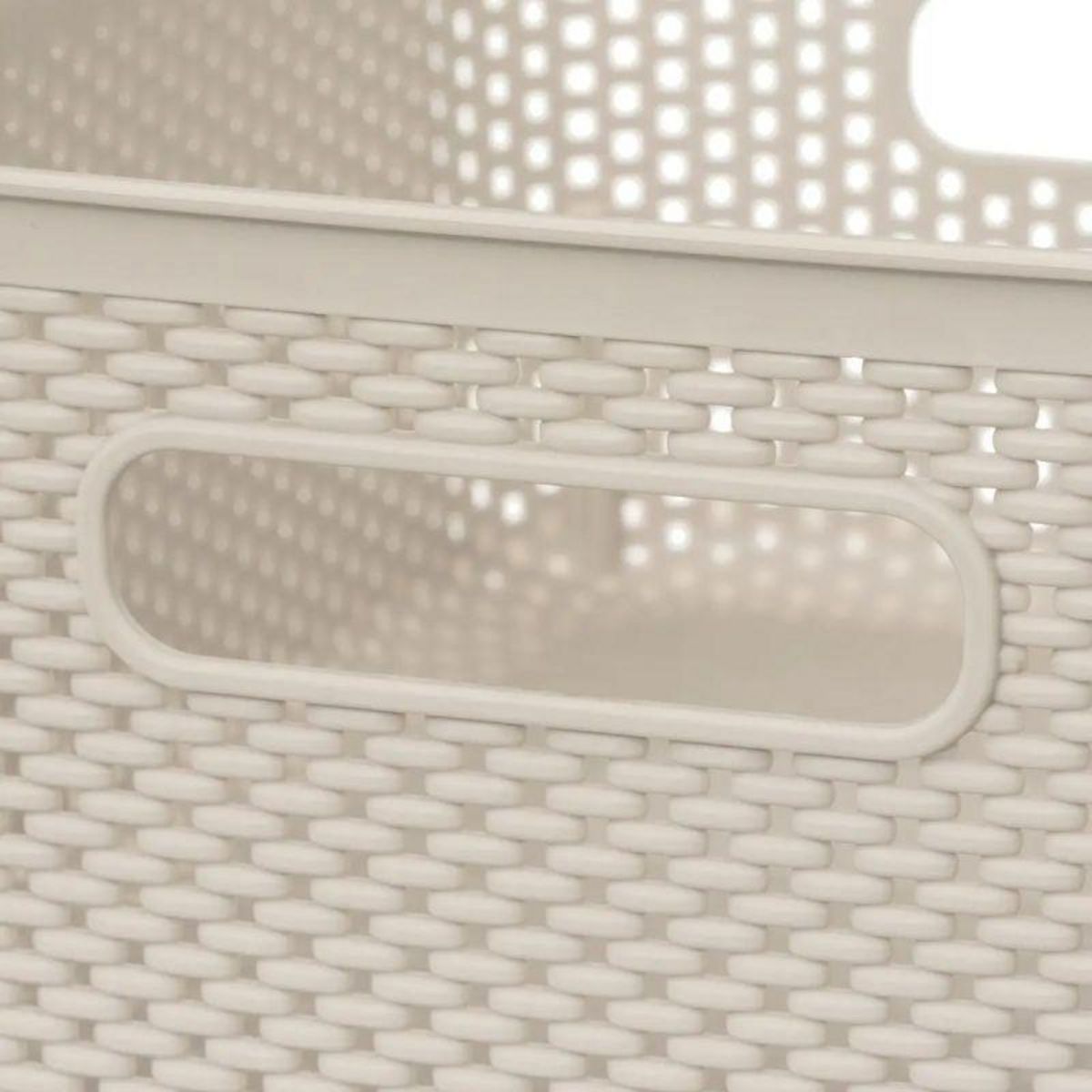  Panier de Rangement  Crochet  10cm Beige Lin