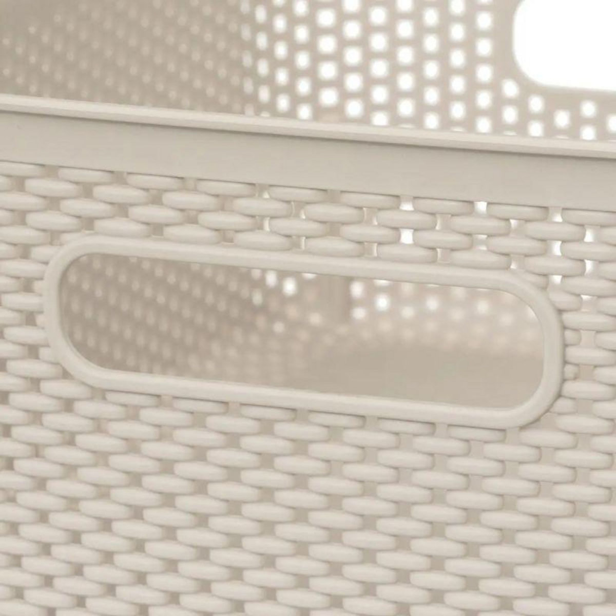  Panier de Rangement  Crochet  10cm Beige Lin