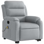 Voir la diapositive 3 : VIDAXL Fauteuil de massage inclinable Gris clair Tissu