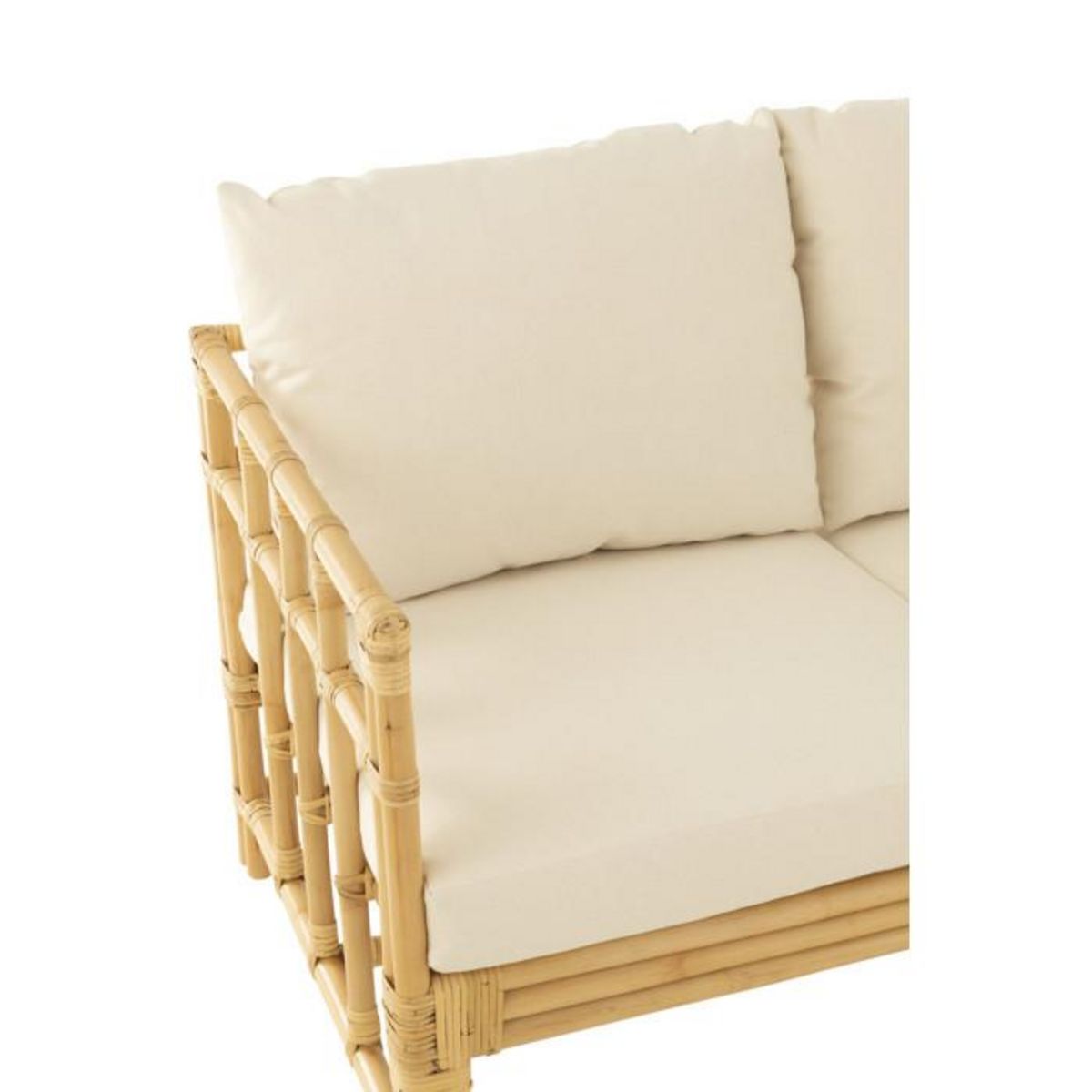 Paris Prix Canapé 2 Places Rotin & Coussin  Elise  127cm Naturel