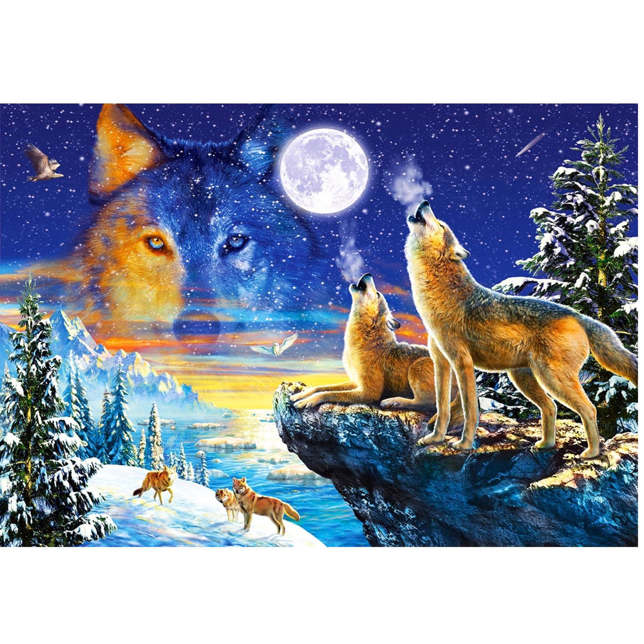 Voir la diapositive 1 : Castorland Puzzle 1000 pièces : Le hurlement des loups
