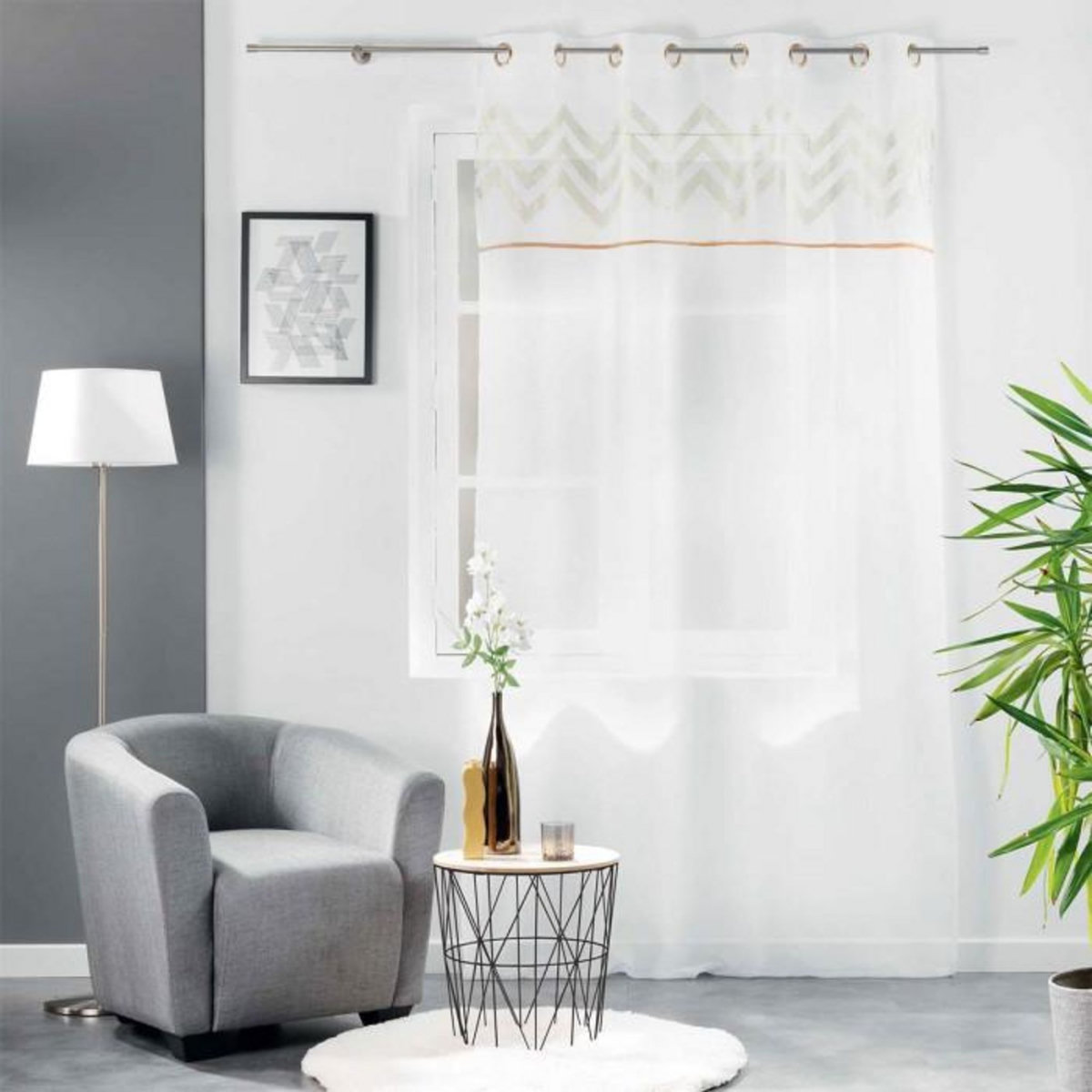 Paris Prix Rideau Voilage à Œillets  Levi  140x240cm Or